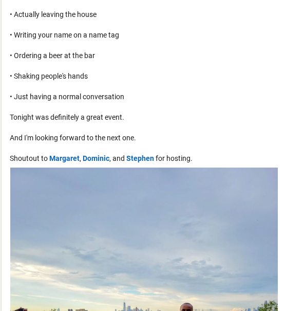 Screenshot 2 of LinkedIn post: Defense Tech Founders, Travel Patterns, and Listening Over Pitching