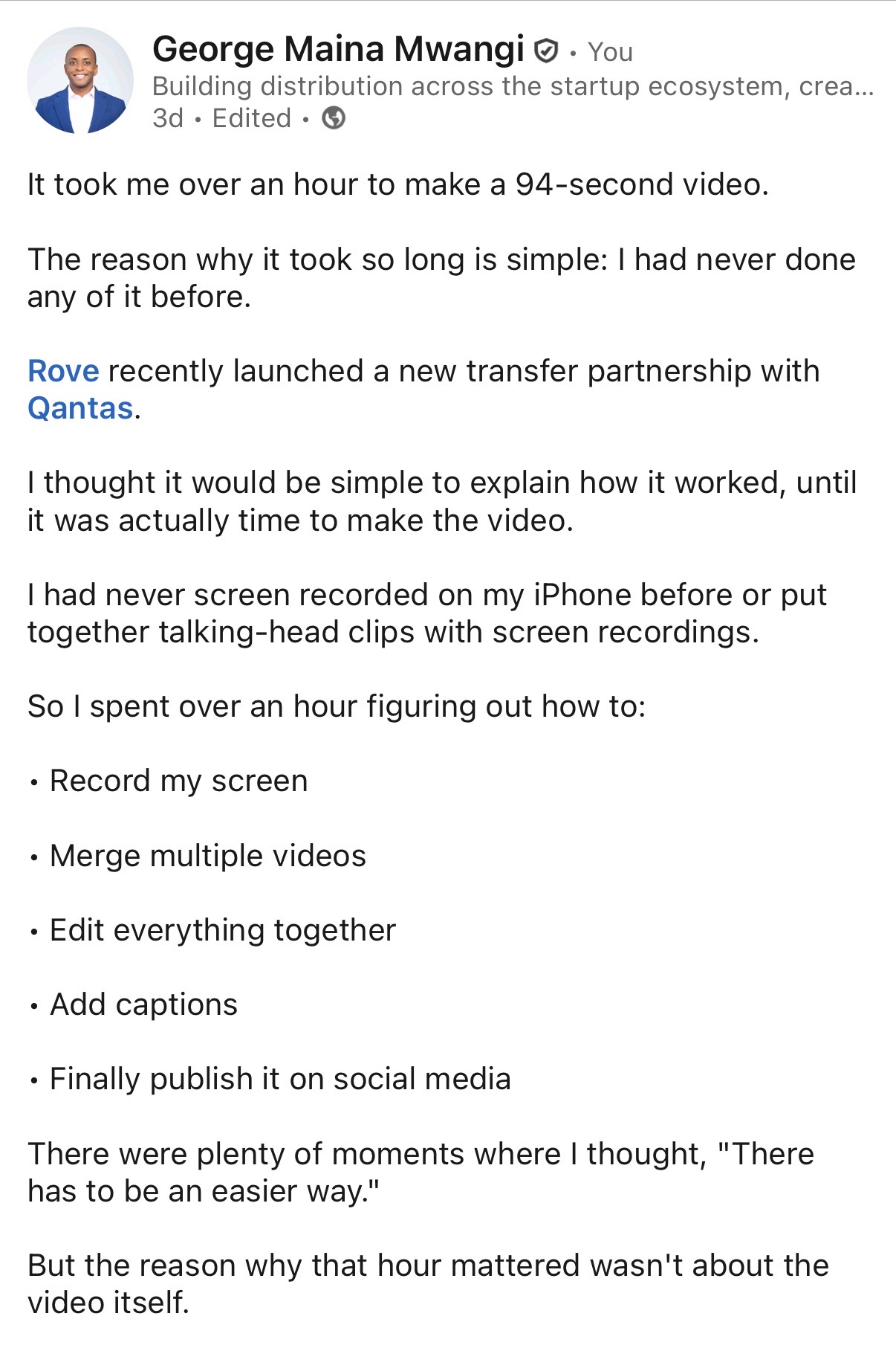 Rove Creator and Affiliate Work artifact