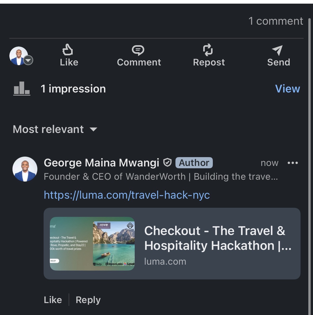 Stay22 Checkout sponsor announcement screenshot 2